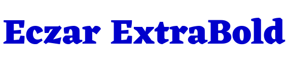 Eczar ExtraBold 字体